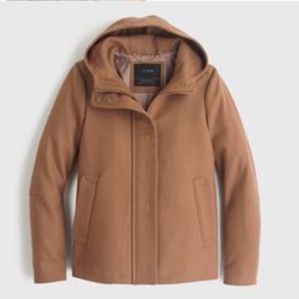 J.crew Camel Melton Wool Coat Jacket S